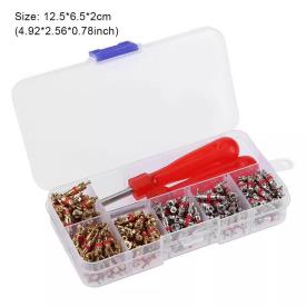 TYRE VALVE CORE KIT 240 VALVES & 2 TOOLS