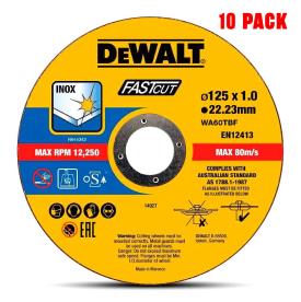 10 PK,125MM X 1MM DeWALT CUT OFF WHEELS