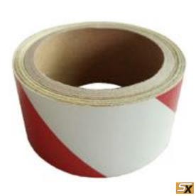 RED & WHITE ADHESIVE TAPE 10 METRE X50MM