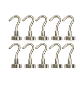 ROUND MAGNET WITH HOOKS 16MM X 10PCE