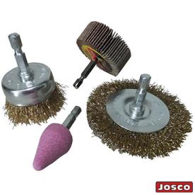BRUSH SAND GRIND KIT FOR DRILL 4 PCS
