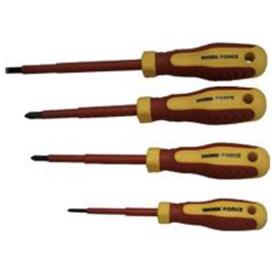 INSULATED SCREWDRIVER 1000V HANDLE 4 PCE