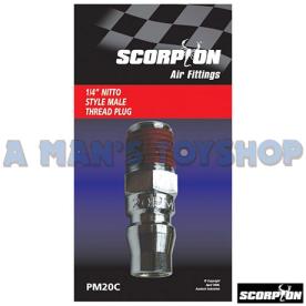 NITTO ADAPTOR MALE 1/4 THREAD 2PC