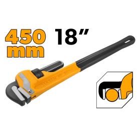 PIPE WRENCH 450MM, 18" DIPPED HANDLE