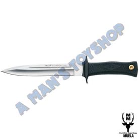 KNIFE & SHEATH 190MM BLADE LEATHER/RUBBE