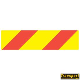 SIGN REAR MARKER LEFT ALUM 600X150 YELLO