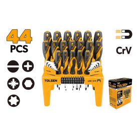 SCREWDRIVER SET 44 PIECES TOLSEN BRAND