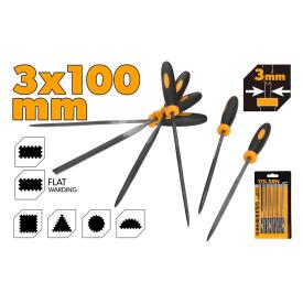 NEEDLE FILE SET 6 PIECES 3 X 100MM