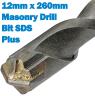 MASONRY DRILL BIT SDS PLUS 12MM X 260MM