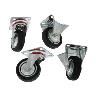 CASTORS 4 PCE X 30MM SWIVEL BLACK RUBBER