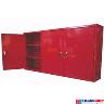 WALL CABINET 1200MM LONG 3 DOOR RED