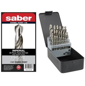 DRILL SET 29 PCE HSS STEEL 1/16 TO 1/2"