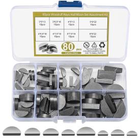 ASSORTMENT WOODRUFF KEY 80 PCS 3 TO 6MM