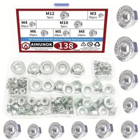 FLANGE NUT 304 S/STEEL ANTI SLIP 140 PCE