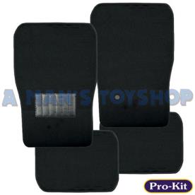 CAR CARPET MAT SET BLACK 4 PIECE UNI FIT