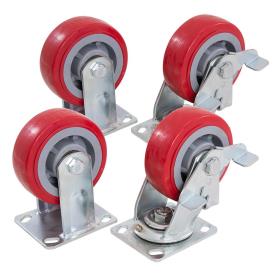 SITE BOX 4 X120MM WHEEL CASTER SET 300KG