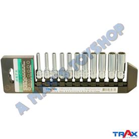 SOCKET SET 11PC 1/4" LONG  DRIVE ON RAIL