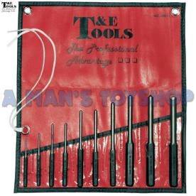 ROLL PIN PUNCH SET 10 PIECE  IN WALLET