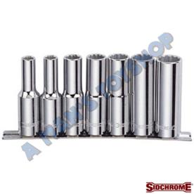 DEEP SOCKET SET 1/2 DRIVE 7 PIECE METRIC
