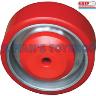 WHEEL PU ON ALLOY  100 X 36MM 17MM BORE