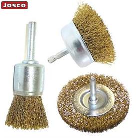 WIRE BRUSH KIT 3 PCE ARBOR: 6MM