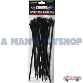 CABLE TIE MOUNTABLE 3.6 X 100MM X 25PC