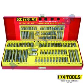 BIT SET HEX STAR SPLINE TAMPERPROOF 54PC