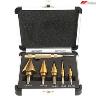 STEP DRILL & PUNCH SET 6 PIECE 1/4"-1/2"