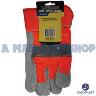 SPLIT LEATHER HI VIS ORANGE GLOVES LARGE