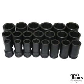 IMPACT SOCKET SET 3/4DR METRIC 21 PIECE