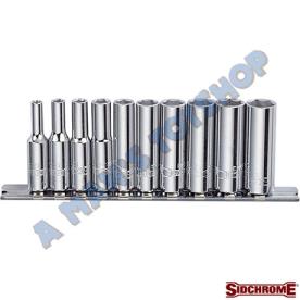 DEEP SOCKET SET 1/4 DRIVE 10PIECE METRIC