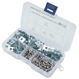 S/STEEL U CLIP SELF TAPPING 200PCE KIT